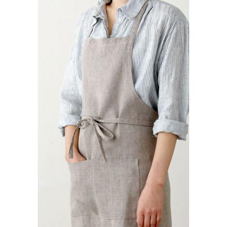 fog linen work（フォグリネンワーク） リネンフルエプロン ナチュラル