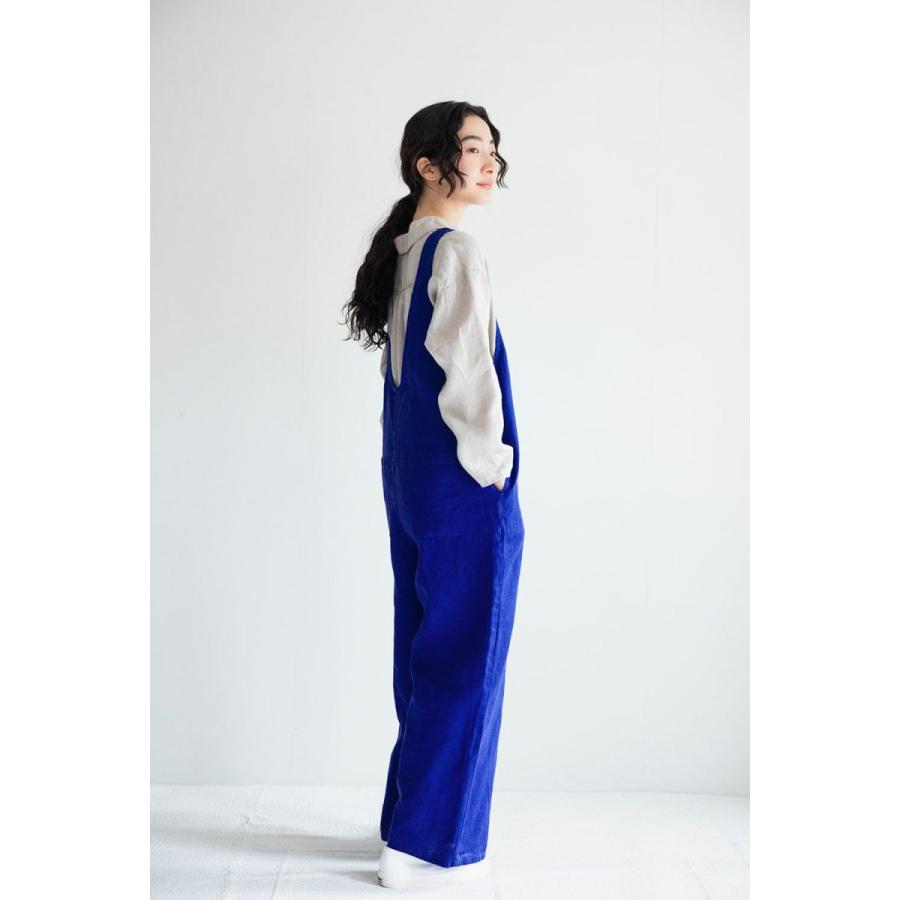 fog linen work（フォグリネンワーク） ニーナ サロペット ブルー 