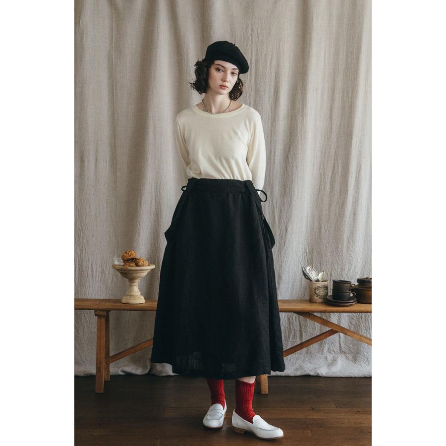 フォグリネンワーク アウスミス ツーウェイスカート ブラック 未試着品 リトアニア製 fog linen work