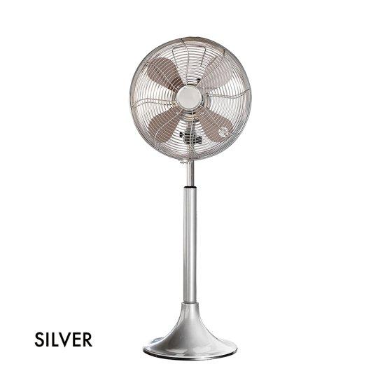 HERMOSA レトロファンフロア カラーSILVER RETRO FAN FLOOR ハモサ 扇風機 （※本製品はヴィンテージ加工を施してあります）（箱サイズ140）