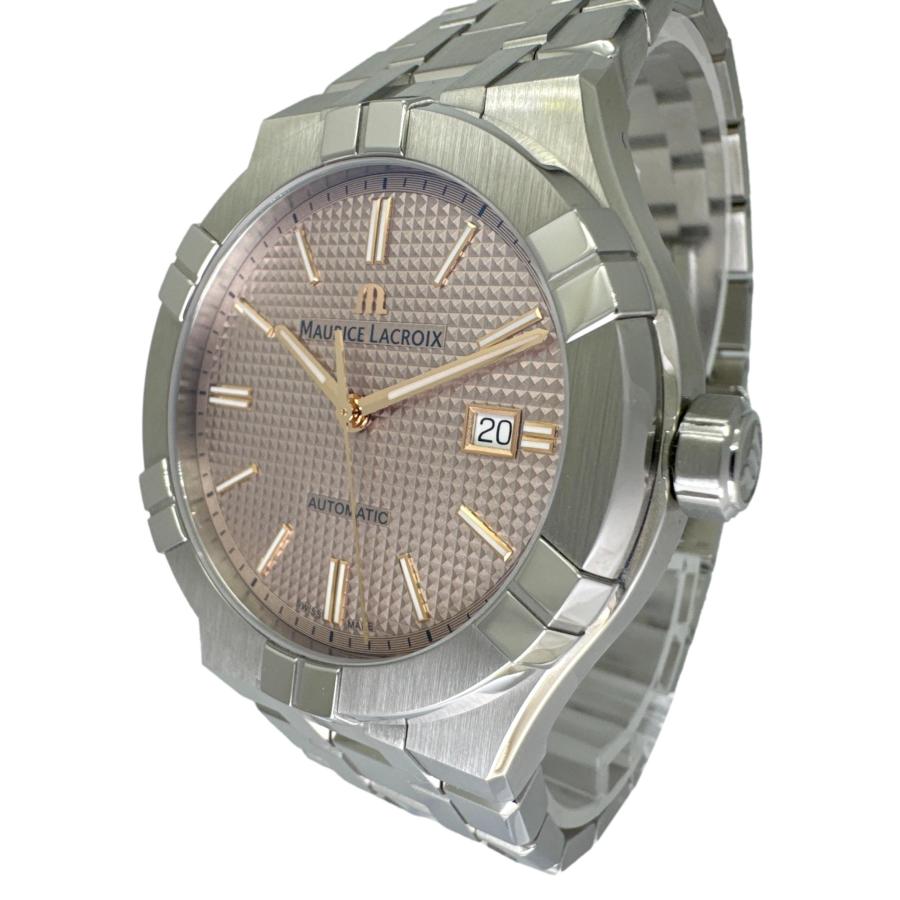 モーリスラクロア アイコン AI6008-SS002-730-1 メンズ腕時計 中古 自動巻き ピンク文字盤｜glc｜05