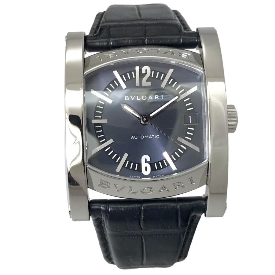 ブルガリ Bvlgari AA44S アショーマ メンズウォッチ 腕時計 ネイビー