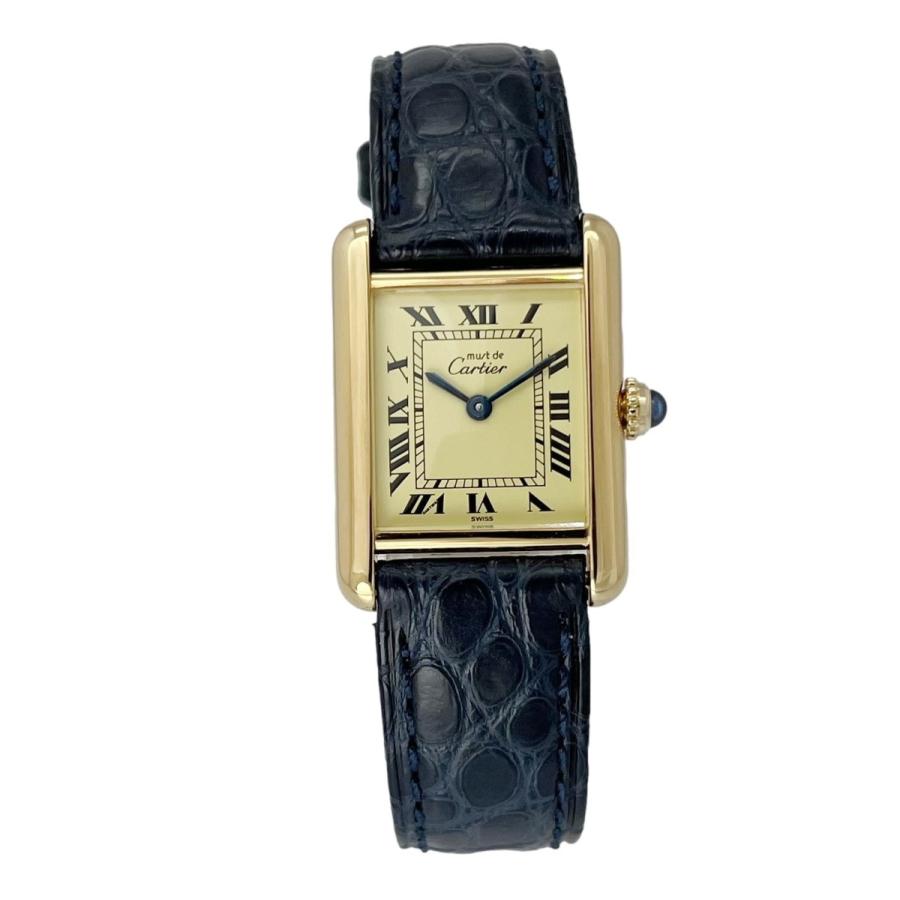 T156 カルティエ マストタンクSM アイボリー文字盤 クォーツ 箱ギャラ付き カルティエ マストタンク SM アイボリー文字盤 手巻き | Ante Official