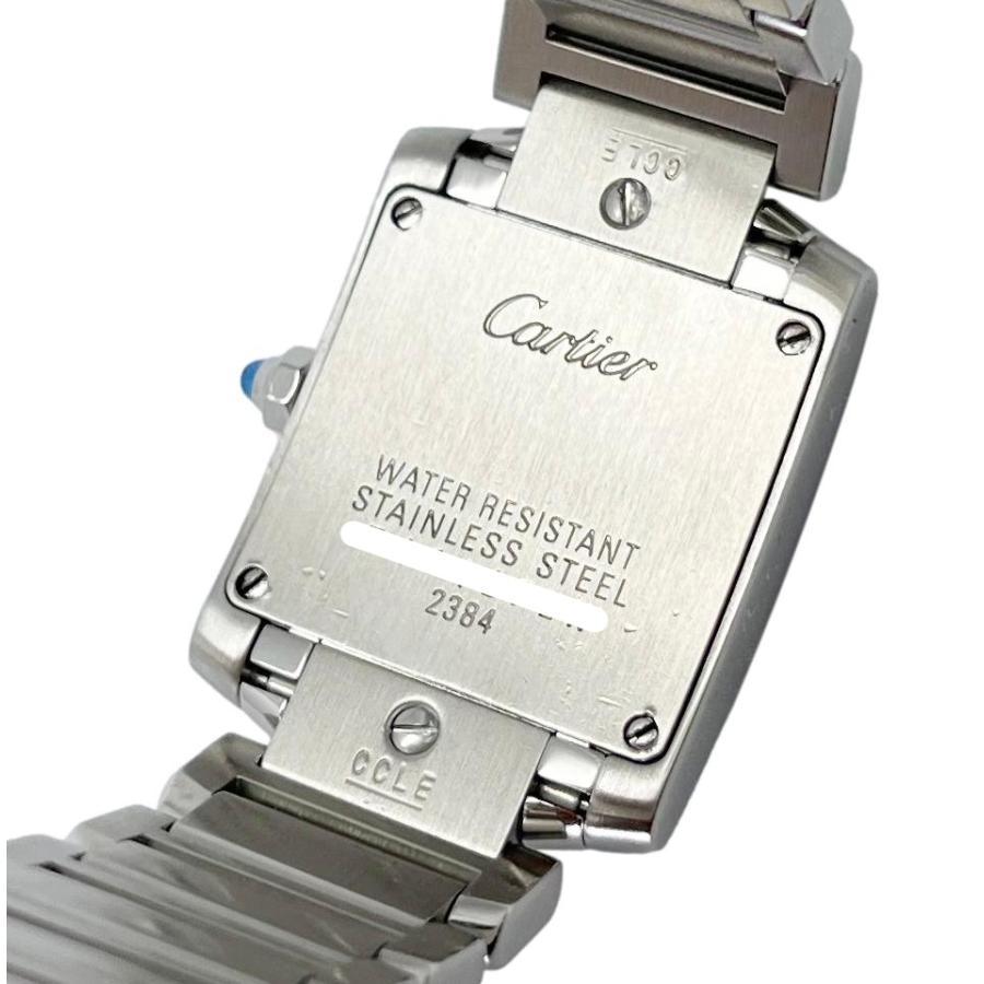 カルティエ Cartier 腕時計 タンク フランセーズ SM W51008Q3 スクエア アイボリー文字盤 SS クオーツアナログ 【箱・保付き】 【中古】 中古)CARTIER カルティエ タンク フランセーズ SM W51008Q3（商品ID