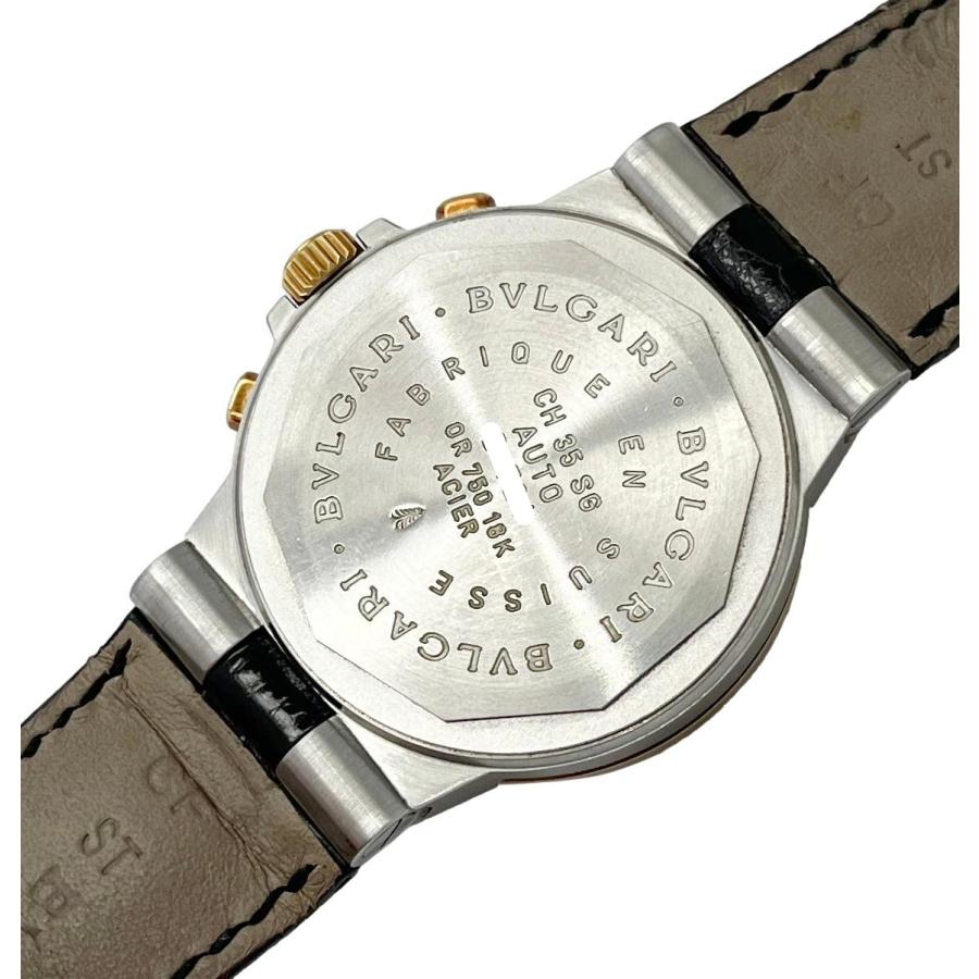 ブルガリ ディアゴノ スポーツ クロノグラフ CH35SG 中古 メンズ 腕時計 自動巻き YG × SS 黒