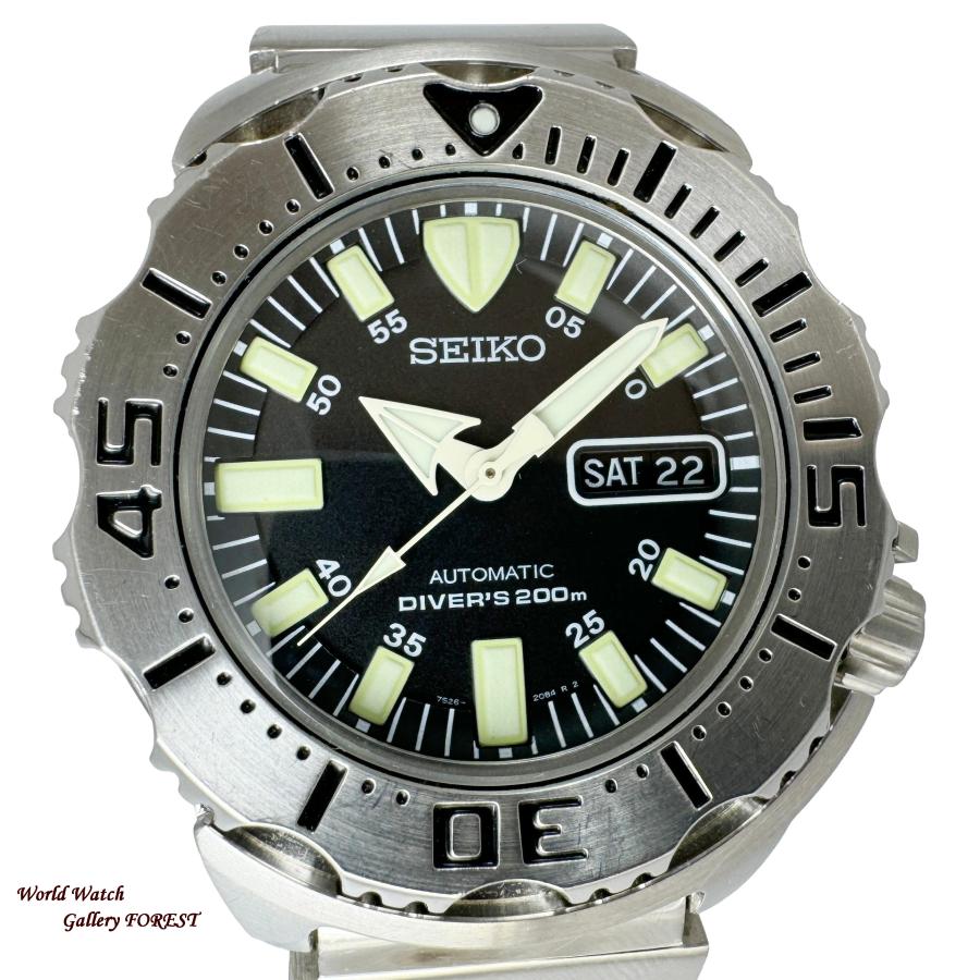 SEIKO　SCUBA　DIVERS　200m　ブラックモンスター 　自動巻き Grand Seiko セイコー ブラックモンスター メンズ腕時計 中古