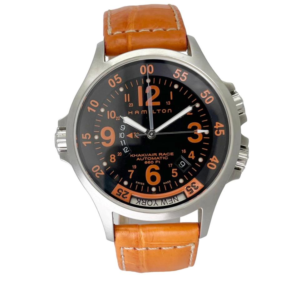 ハミルトン カーキ GMT エアレース 中古 メンズ 腕時計 H776650 自動