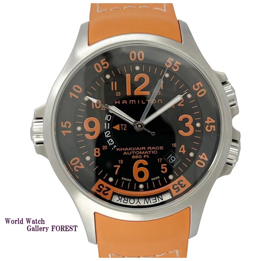 ハミルトン カーキ GMT エアレース 中古 メンズ腕時計 H776650 自動 