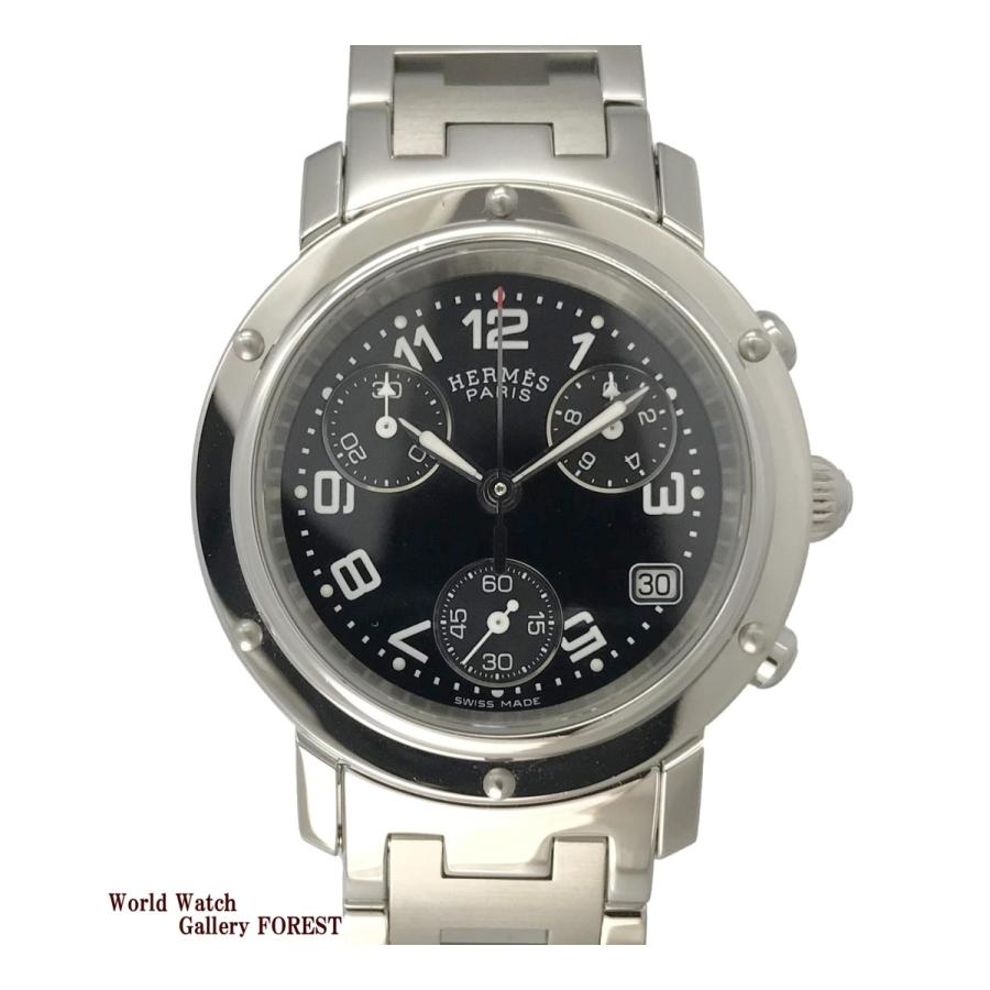 HERMES エルメス CL1.310 クリッパー クロノグラフ 腕時計 SS SS レディース [中古] HERMES（エルメス） クリッパー レディース CL1.310 クロノグラフ 時計
