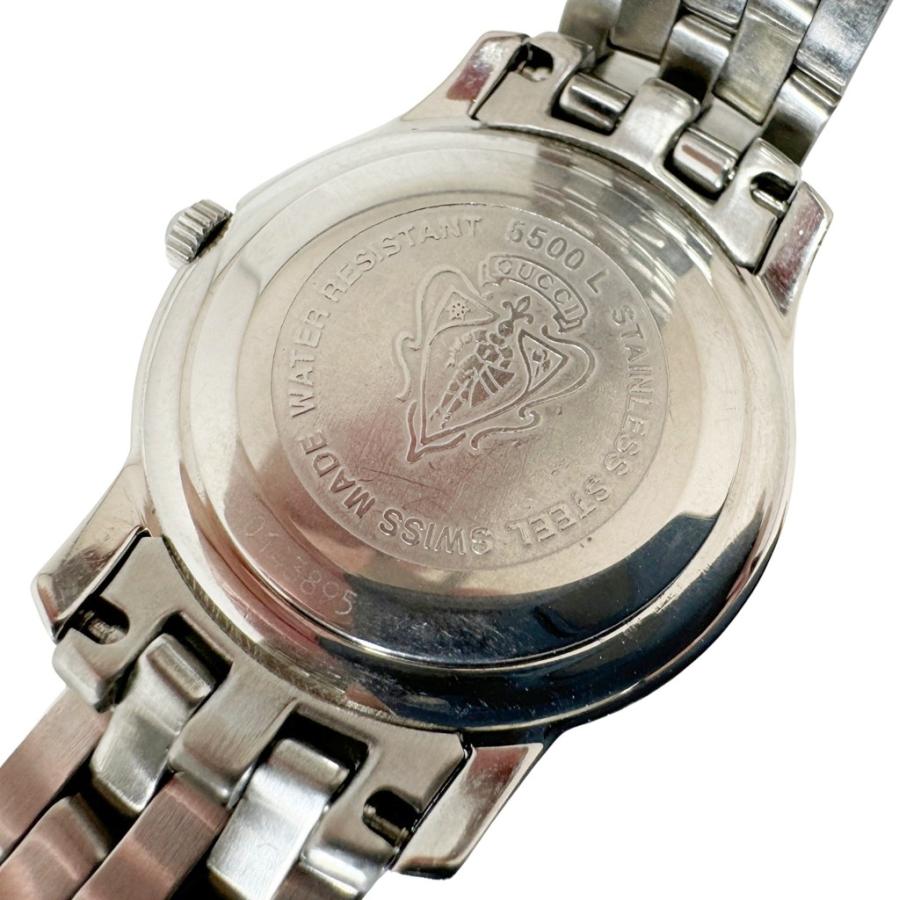 グッチ  腕時計 ステンレススチール 5500L クオーツ レディース 1年保証  GUCCI 【中古】 GUCCI - グッチ 腕時計 ステンレススチール 5500L クオーツ レディース