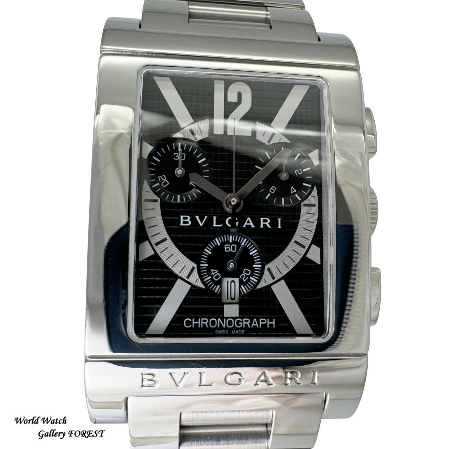ブルガリ レッタンゴロ RTC49S クロノグラフ 中古 メンズ腕時計 