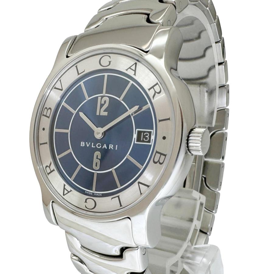 BVLGARI ブルガリ ■ ソロテンポ ST35S ■ クォーツ ブルー 青 BVLGARI（ブルガリ） ソロテンポ ST35S 中古 メンズ腕時計 クオーツ