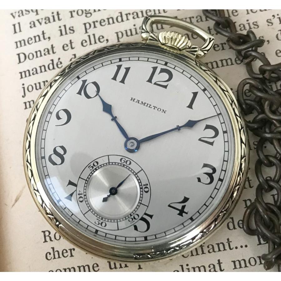 ハミルトン アンティーク 懐中時計 彫刻ケース 手巻き 1927s : 時計