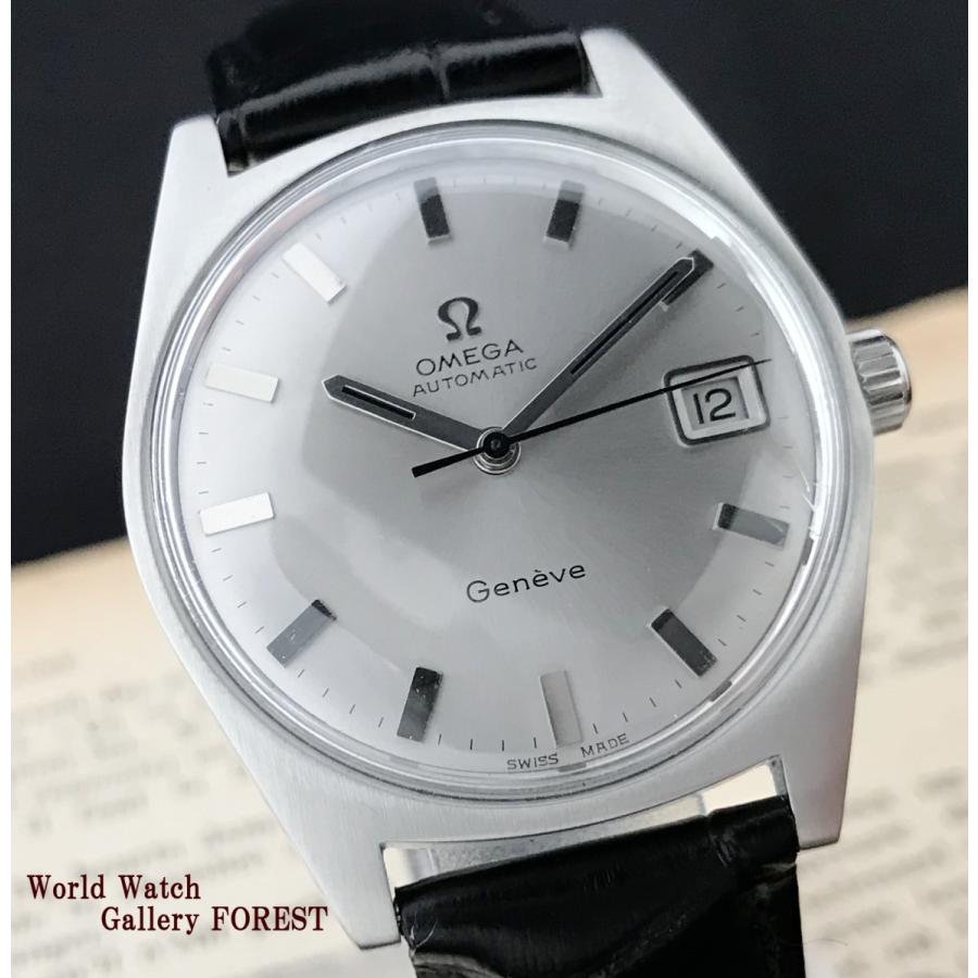 ◾️OMEGA ジュネーブ◾️メンズ◾️自動巻◾️ビンテージ◾️シルバー◾️ OMEGA 】 1973年製 オメガ ジュネーブ シルバー スクエア型