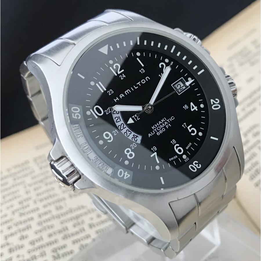 HAMILTON（ハミルトン） カーキ ネイビー GMT 中古 メンズ腕時計