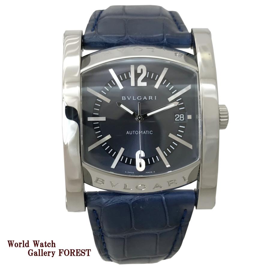 中古 ブルガリ BVLGARI AA48S ブルーグレー メンズ 腕時計 BVLGARI（ブルガリ） アショーマ AA48S 中古 メンズ腕時計 自動巻き