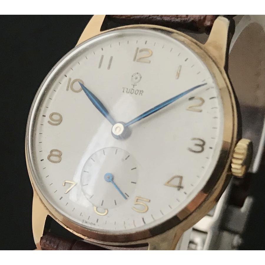 TUDOR チュードル 腕時計 小薔薇 K9 手巻き スモセコ ヴィンテージ チュードル 小バラ スモセコ手巻き 9Kクッションケース 稀少