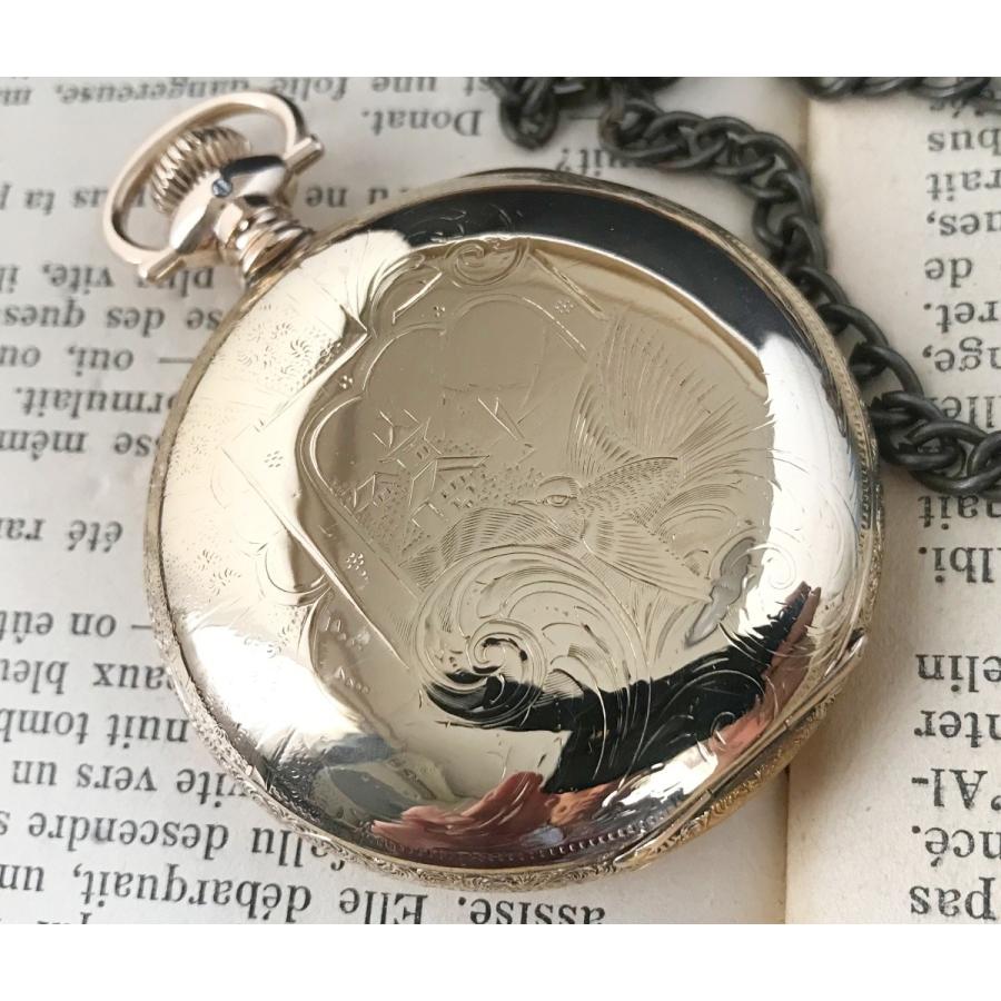 ELGIN（エルジン） OH済 アンティーク ハンターケース 懐中時計