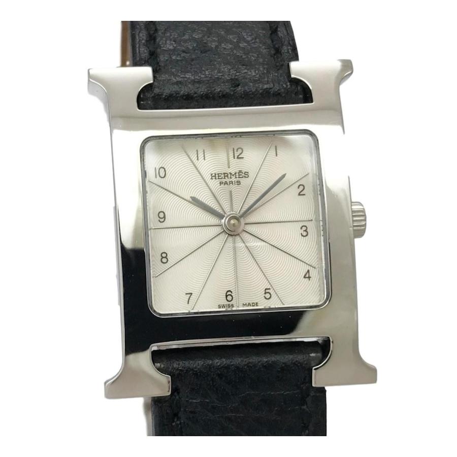 HERMES エルメス 腕時計 Hウォッチ HH1.210 レディース 革ベルト HERMES エルメス HH1.210 Hウォッチ 腕時計 ステンレススチール