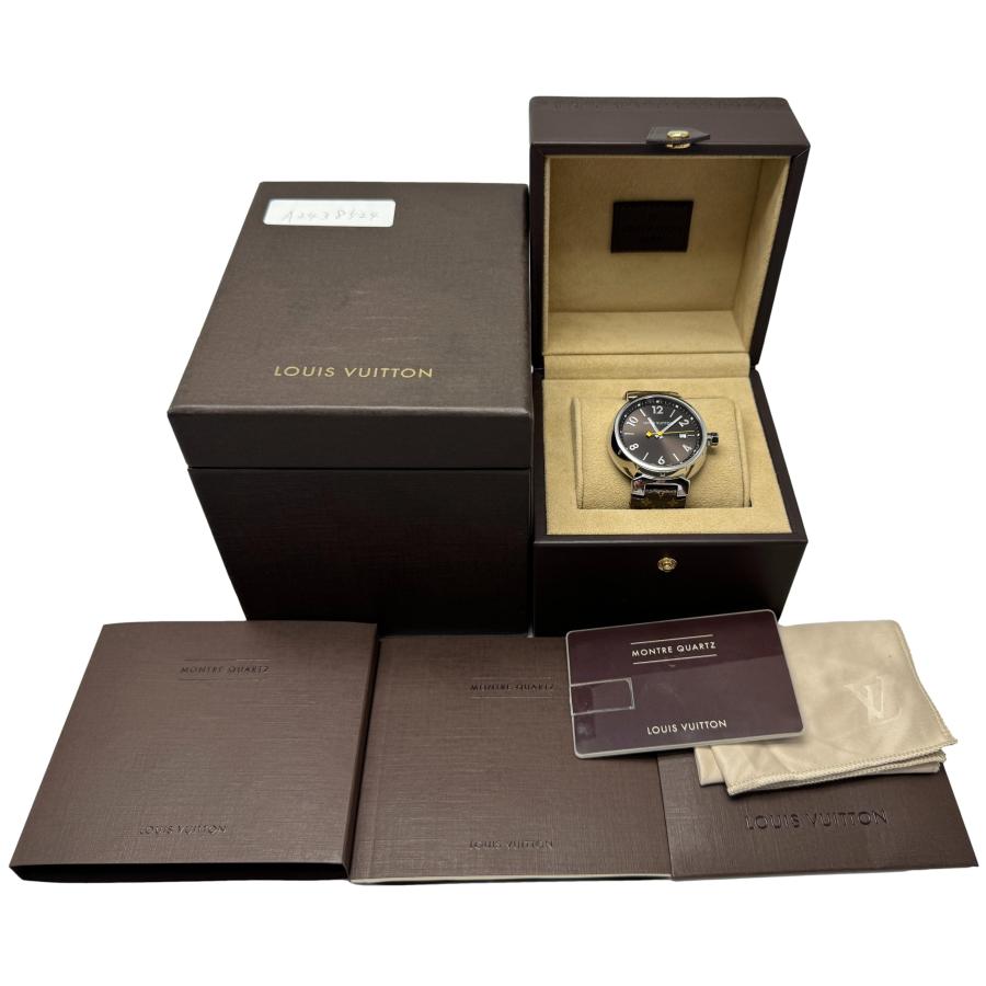 ルイ・ヴィトン　Q1111 タンブール 　QZ　腕時計　メンズ 【中古】 LOUIS VUITTON - ルイ・ヴィトン Q1111 タンブール QZ 腕時計 メンズ