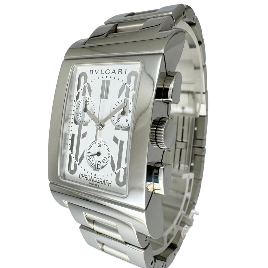 BVLGARI　レッタンロゴ　美品　メンズ腕時計　格安 HA-4273| ブルガリ レッタンゴロ SS スクエア クオーツ クロノグラフ