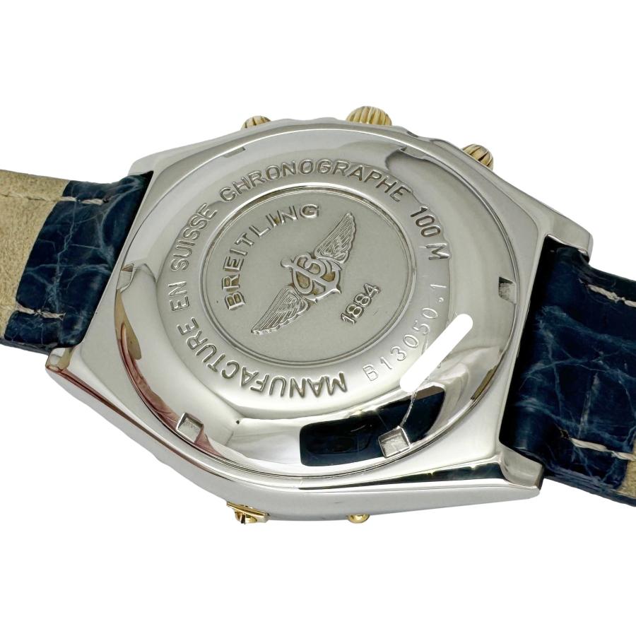 ブライトリング クロノマット ビコロ B13050.1 クロノグラフ 中古 メンズ 腕時計 自動巻き ネイビー｜glc｜10