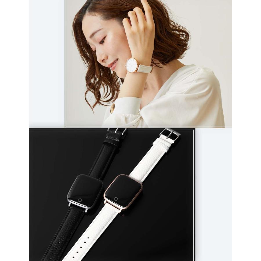 Calme カルム 腕時計 シボ革 レザー ベルト 本革 時計 スマートウォッチ バンド クイックリリース 12mm 14mm 16mm 17mm 18mm 19mm 20mm 21mm 22mm 24mm |  | 04