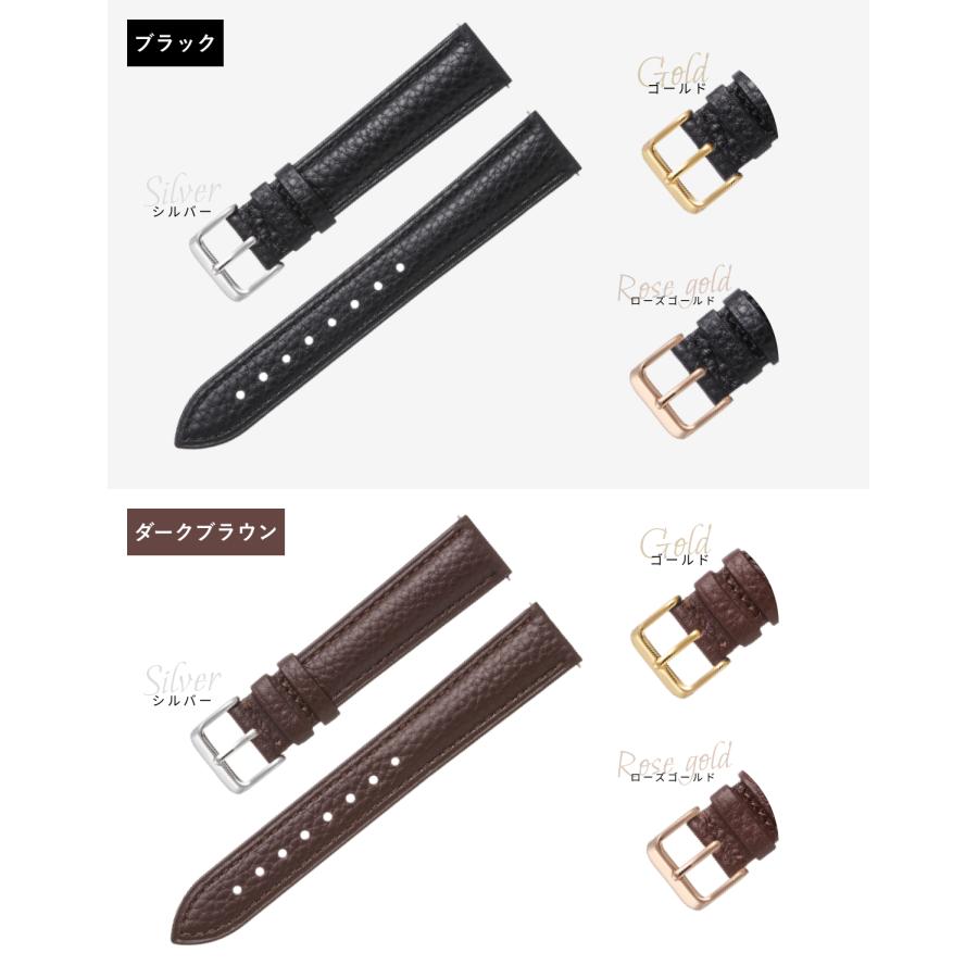 Calme カルム 腕時計 シボ革 レザー ベルト 本革 時計 スマートウォッチ バンド クイックリリース 12mm 14mm 16mm 17mm 18mm 19mm 20mm 21mm 22mm 24mm |  | 07