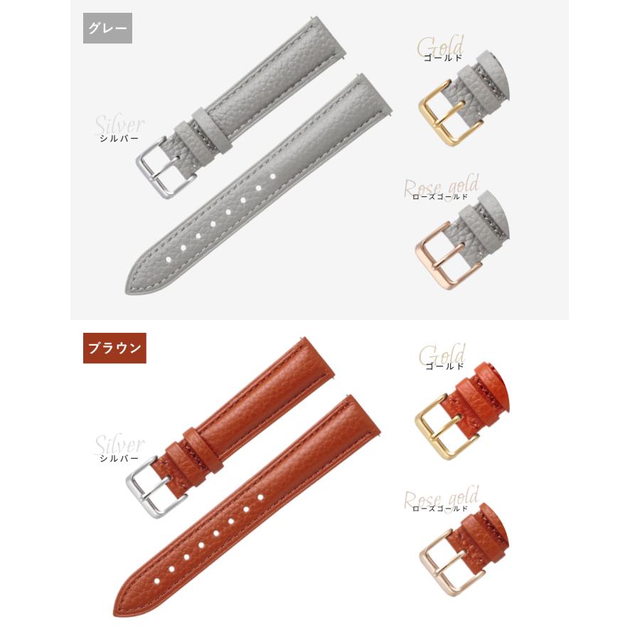 Calme カルム 腕時計 シボ革 レザー ベルト 本革 時計 スマートウォッチ バンド クイックリリース 12mm 14mm 16mm 17mm 18mm 19mm 20mm 21mm 22mm 24mm |  | 09