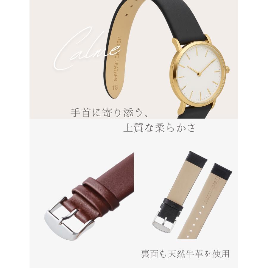Calme カルム 本革 時計 スムース カーフレザー ベルト バンド スマートウォッチ 12mm14mm 16mm 17mm 18mm 19mm 20mm 21mm 22mm 24mm 交換工具付き |  | 03
