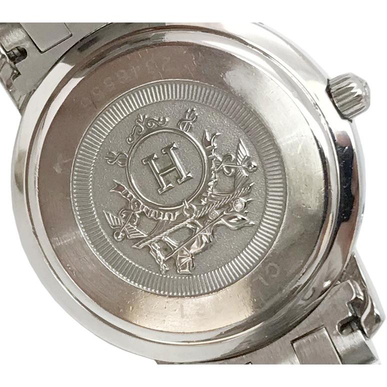 HERMES エルメス クリッパー ピンクシェル文字盤 CL4 221 中古