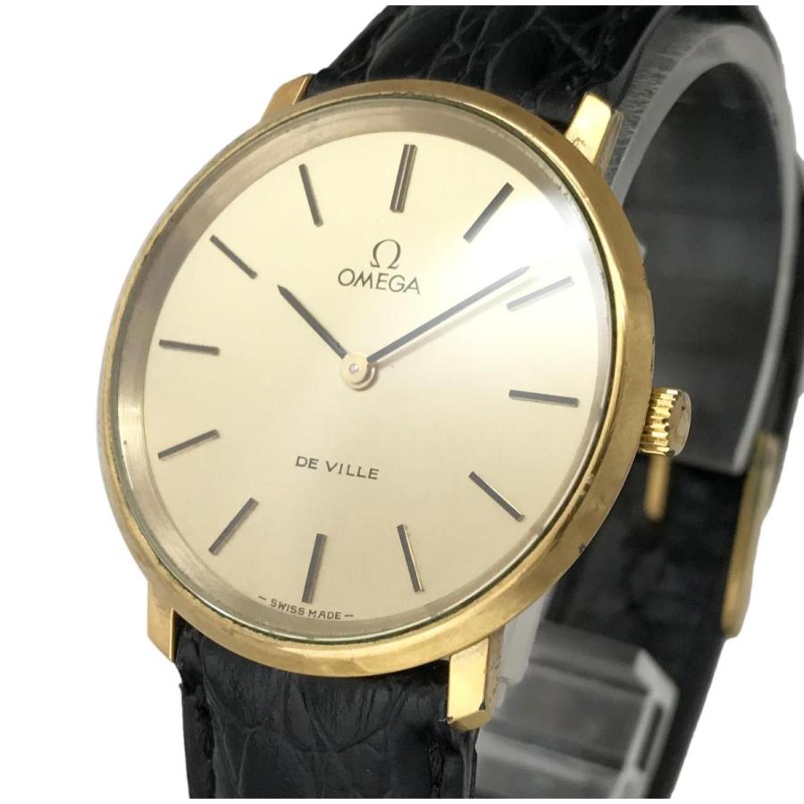 オメガ　ビンテージ　デビル　ゴールド&シルバー　手巻きメンズ腕時計　稼働品 OMEGA オメガ DE VILLE デビル 手巻き 腕時計 ウォッチ スクエア