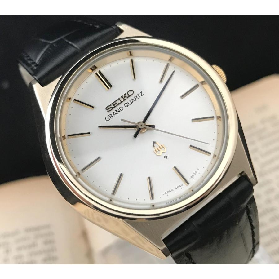 SEIKO QUARTZ 稼働品 美品 ゴールド 日本製 グランドセイコー 初期 Grand Seiko 仕上げ済み【グランドクオーツ セイコー 4840-8041