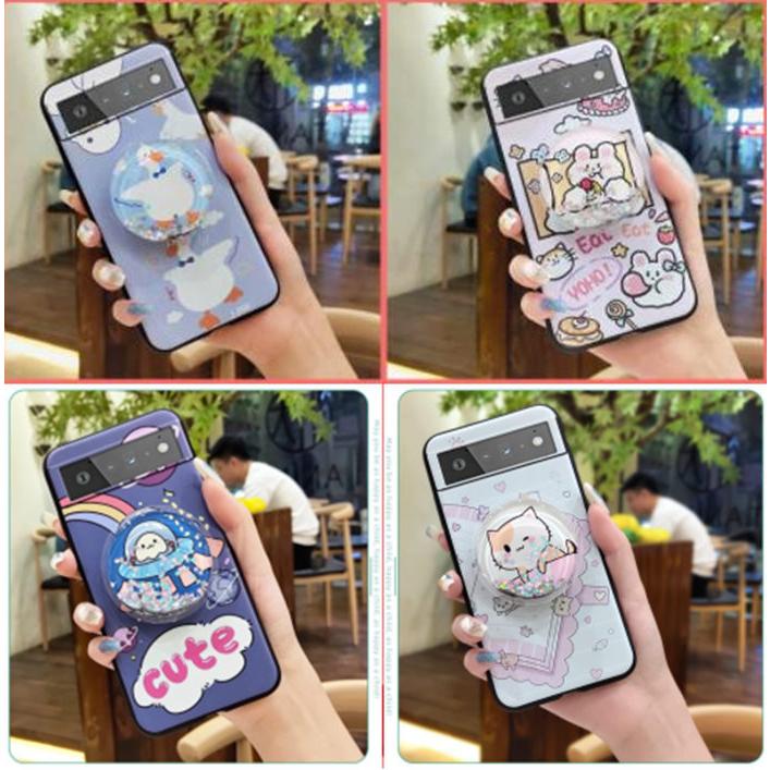 Google Pixel8 7 pixel7A 8pro 7pro 6 6Pro Pixel6A ケース キャラクター リング スタンド機能  ストレス解消 可愛い リング ケース 動物 アニメ カラフル　｜gldesign｜07