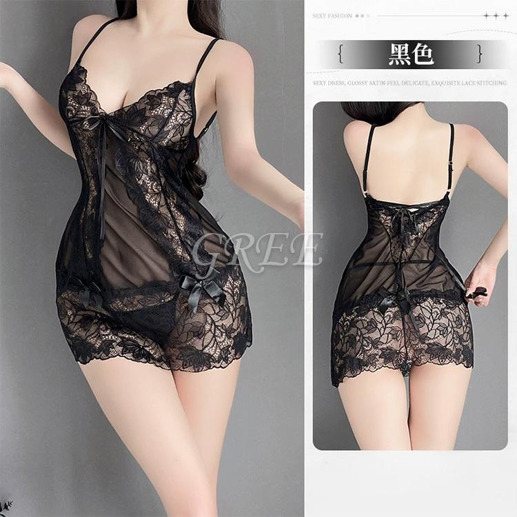 ベビードール セクシーランジェリー ワンピース スリップ ナイトウェア フリーサイズ 伸縮性 下着 レディース 透け感 レース かわいい ネグリジェ 部屋着 大胆 | ブランド登録なし | 08