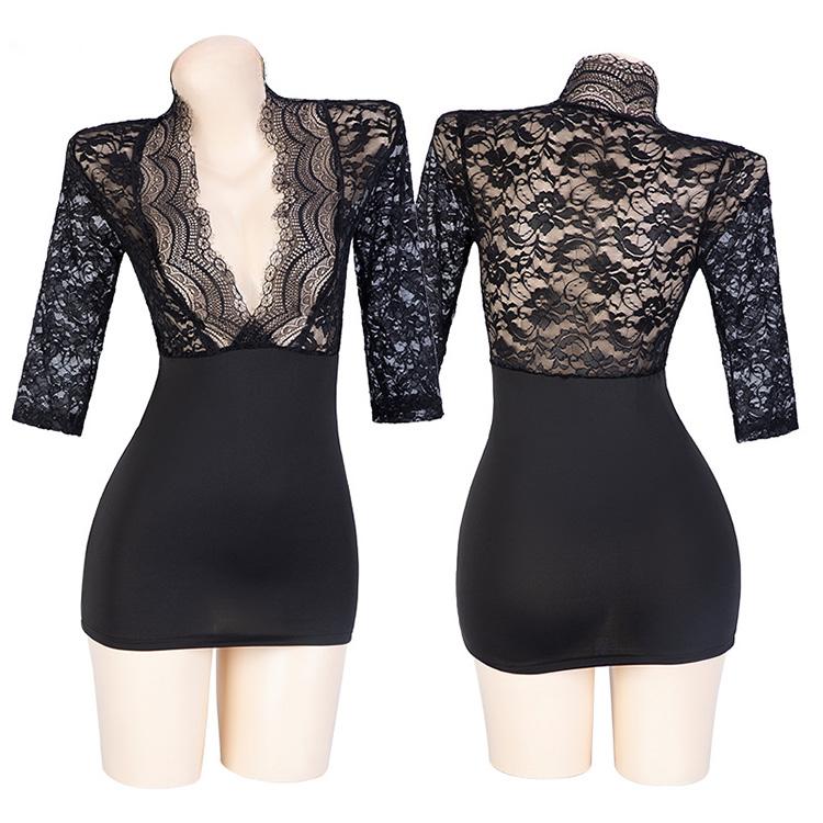 ボディコン風 セクシーランジェリー 伸縮有 ナイトウェア レディース コスプレ レース ボディストッキング 魅惑　コスチューム ベビードール 勝負下着 透け感 | ブランド登録なし | 15