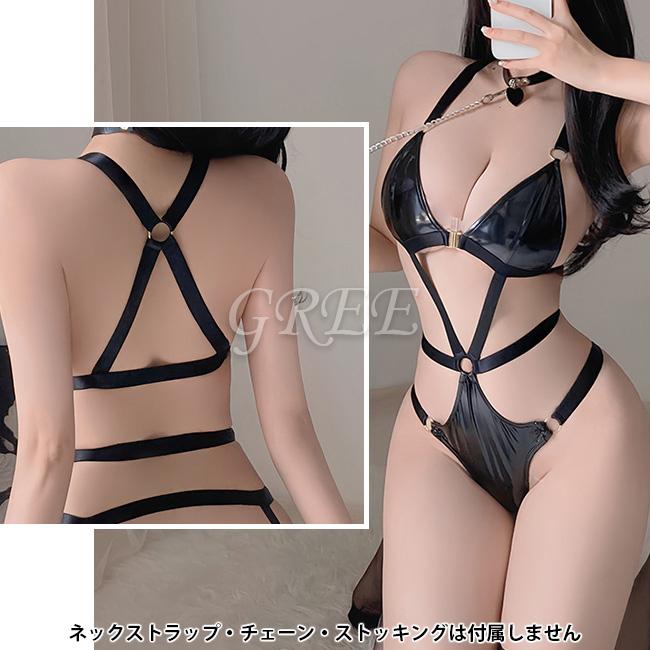 ボンテージ風セクシーランジェリー レディース 大胆 伸縮有 男ウケ 男性ウケ Mサイズ Lサイズ 20代 30代 40代 50代 超過激 光沢感 バックスタイル 送料無料 | ブランド登録なし | 03