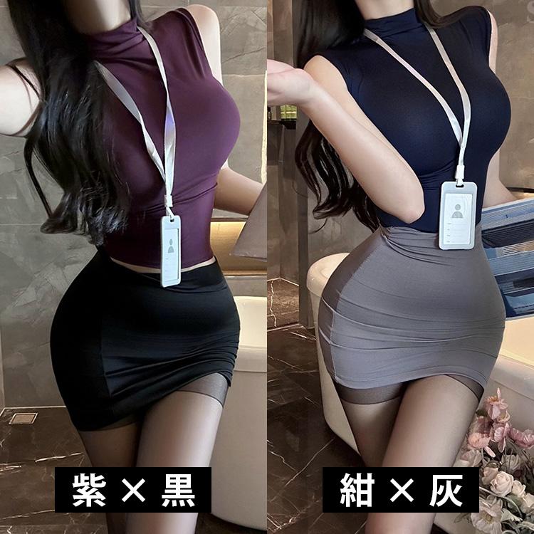 伸縮性抜群 OL風コスプレ衣装セット 秘書 女教師 OL 先生 制服 セクシーランジェリー ハロウィン コスプレ 大きいサイズ 男ウケ 人気 コスチューム フリーサイズ | ブランド登録なし | 03