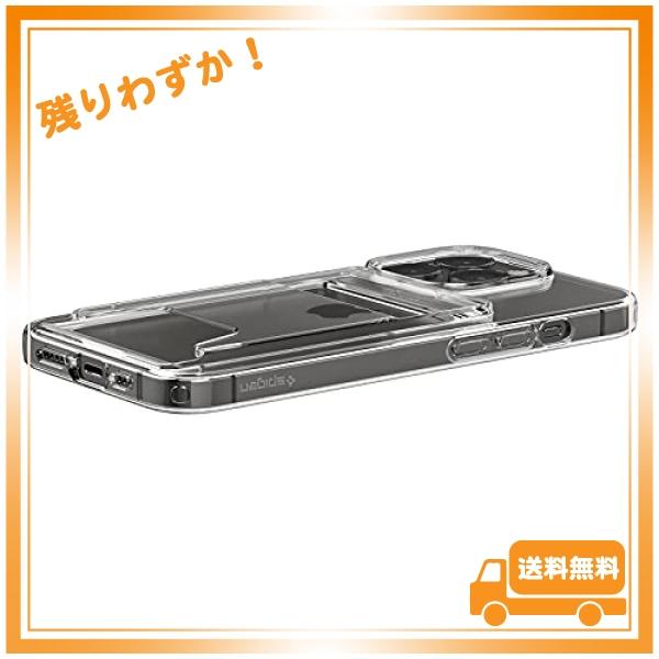 Spigen iPhone13Proケース カード [2枚入り] TPU クリア 手帳型 収納ケース カードケース 超薄型 超軽量 クリスタル・スロット デュアル ACS03336 (クリスタル・｜glegle-drive｜03