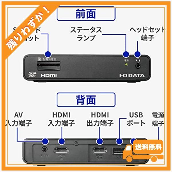 アイ・オー・データ IODATA キャプチャーボード ゲームキャプチャー PC不要 HDMI PS5 ゲーム録画 フルHD SD/HDD保存 GV-HDREC/E｜glegle-drive｜02