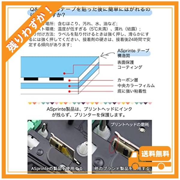 18mm 白地黒文字 テープカートリッジ ES18K と互換性のある キングジム Kingjim テプラ Tepra (SS18K) 白 黒文字 テプラpro ラベルライター用 SR150 SR670 SR750｜glegle-drive｜05