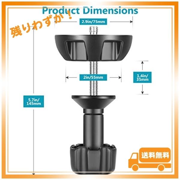 Neewer 75mmボールアダプター ハーフボールフラットからボールアダプターへ Neewer TA60 / 2500/3500、Manfrotto 501/502/504用｜glegle-drive｜03