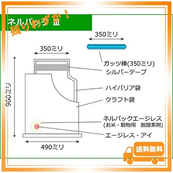 一色本店 玄米・白米などの穀物の鮮度保持 ネルパックIII 30kg用｜glegle-drive｜03