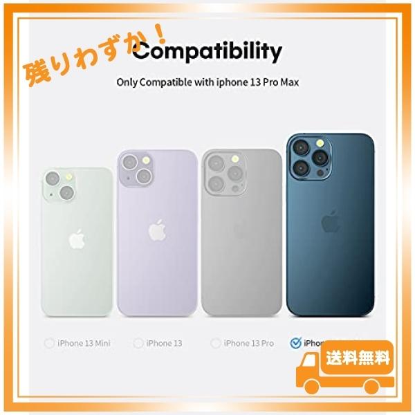 Goospery iPhone 13 Pro Max 用 クリア 透明 [2*2枚セット] 硬度9H 衝撃吸収 カメラカバー 2枚 ガラスフィルム 2枚 カメラ レンズ 保護カバー カメラ保護 カメラ｜glegle-drive｜07