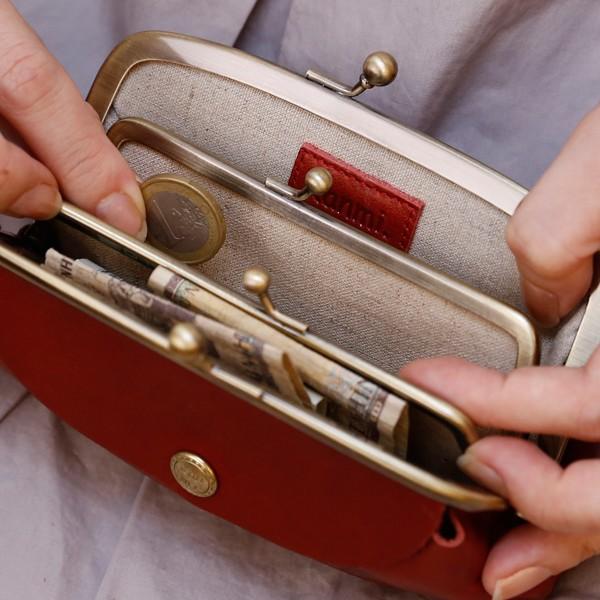 kanmi  財布 親子 がま口 レディース カンミ キャンディ ルーフ WL17-72  水玉 ドット ガマグチ 本革 かわいい 日本製 | kanmi | 14