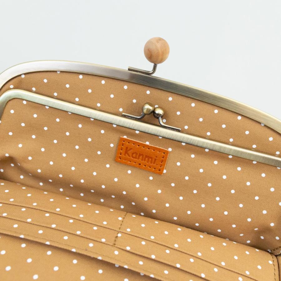 Kanmi. カンミ ドロップツリー木玉 ロングがま口ウォレット WL22-24