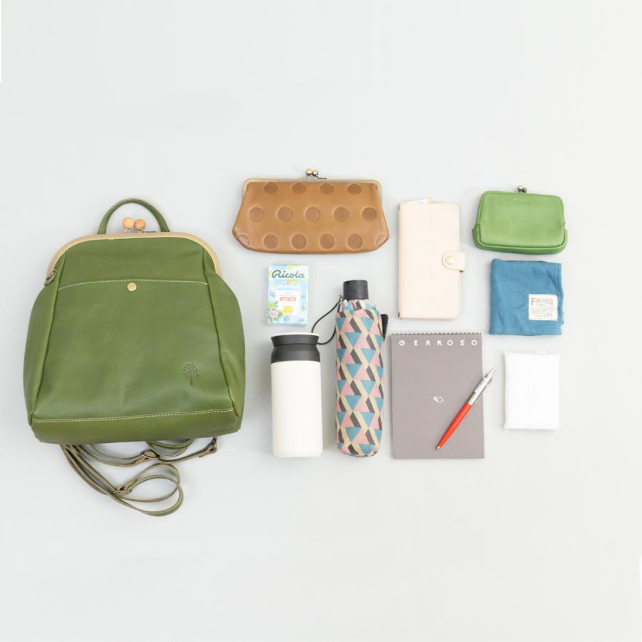 Kanmi. カンミ ドロップツリー木玉 がま口3WAYバッグ B22-62 Kanmi. カンミ ドロップツリー木玉 がま口3WAYバッグ B22-62