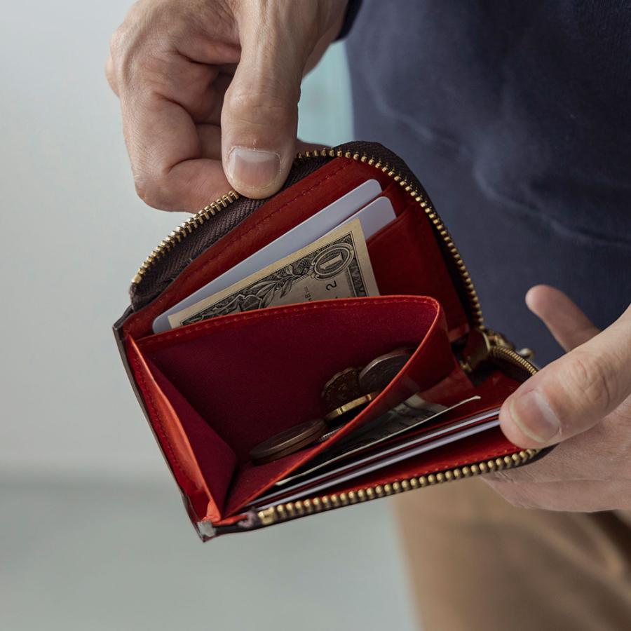 日本製 レッザボタニカ ビーノ L字ウォレット ファスナー財布