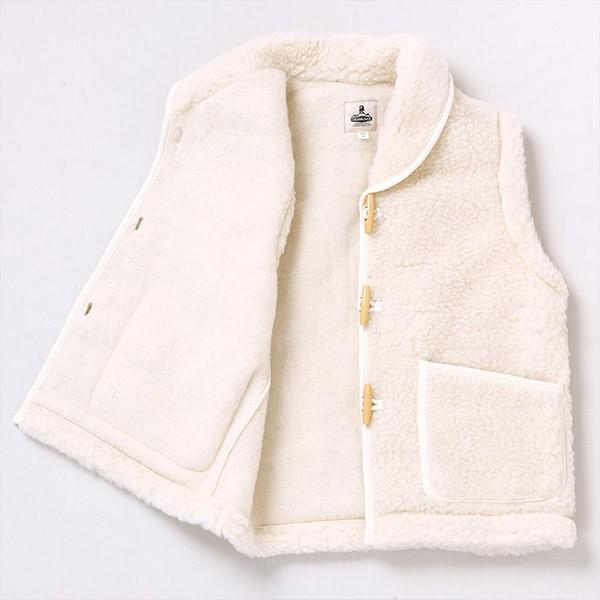 ボアベスト レディース 無染色ウール ショールカラー ベスト 軽量 COLD