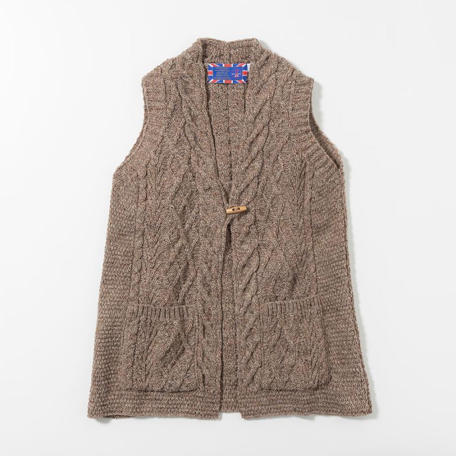 グレースコンチネンタル　アラン編み ロングベスト ケープ グレースコンチネンタル アラン編み ロングベスト ケープ